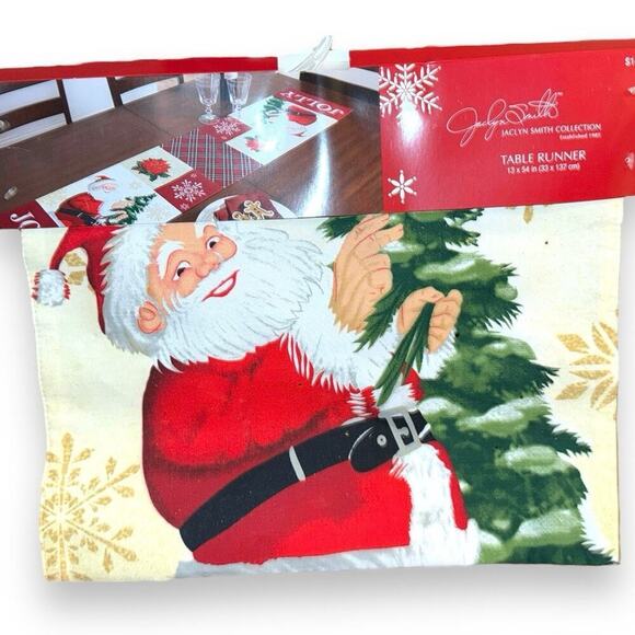 Jolly Santa Table Runner Cloth 13”x 54”
New - Picture 1 of 4